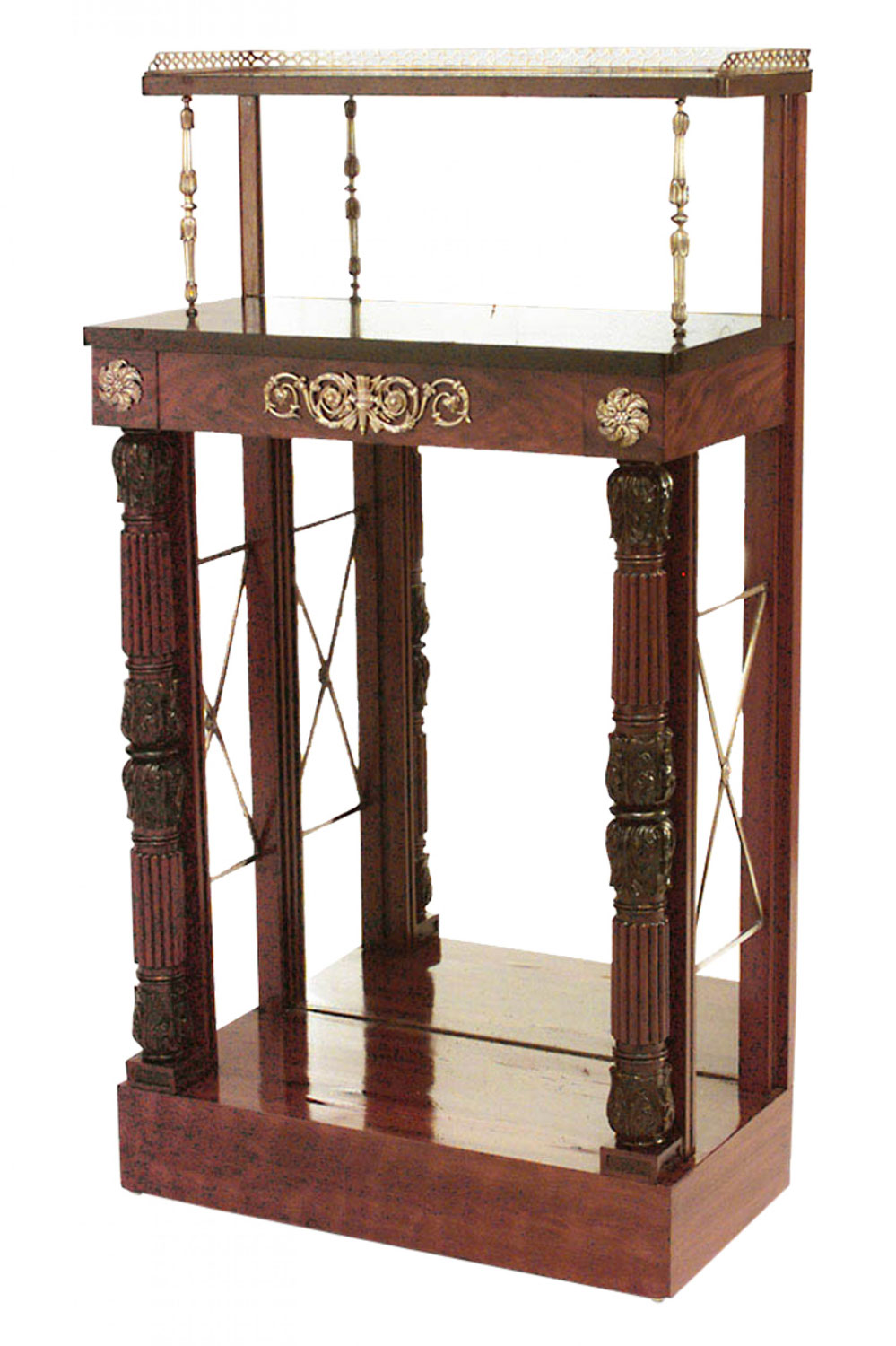 English regency style mahogany etagere