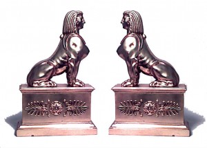 Pair of french empire bronze sphinx 3