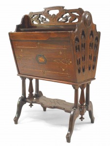 Victorian rosewood magazine rack