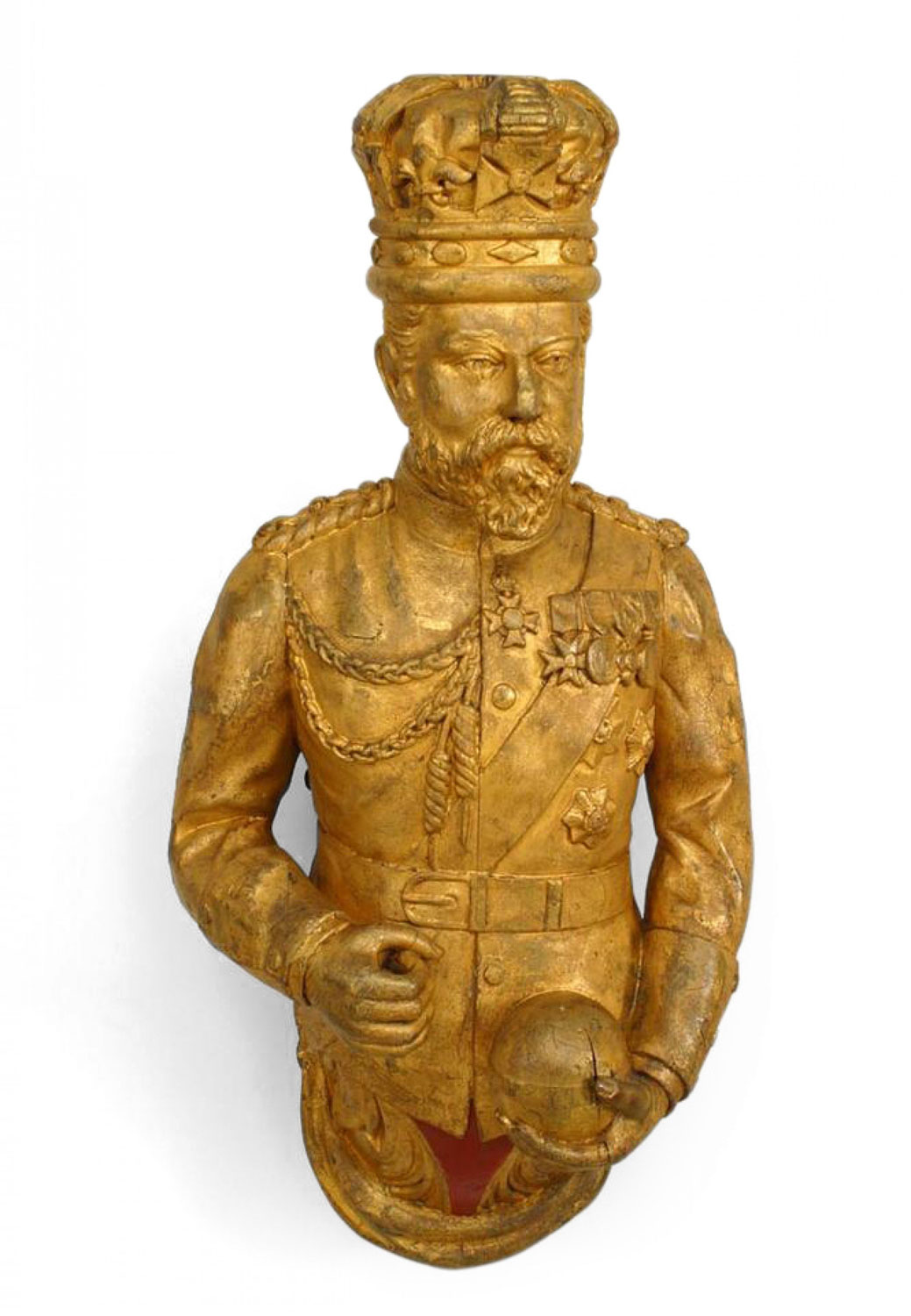 English edwardian lifesize figurehead of edward vii