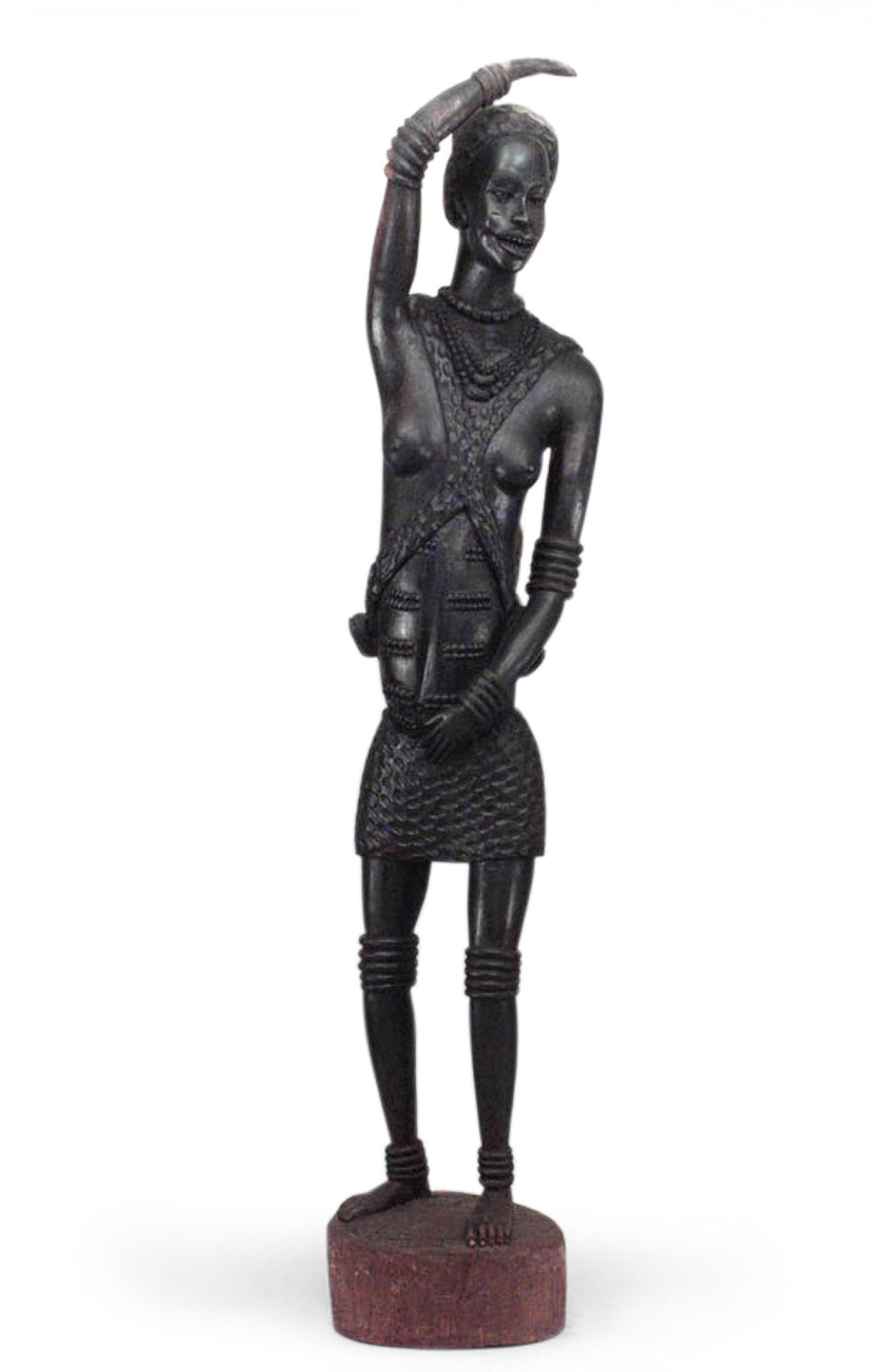 Monumental african ebonized figures