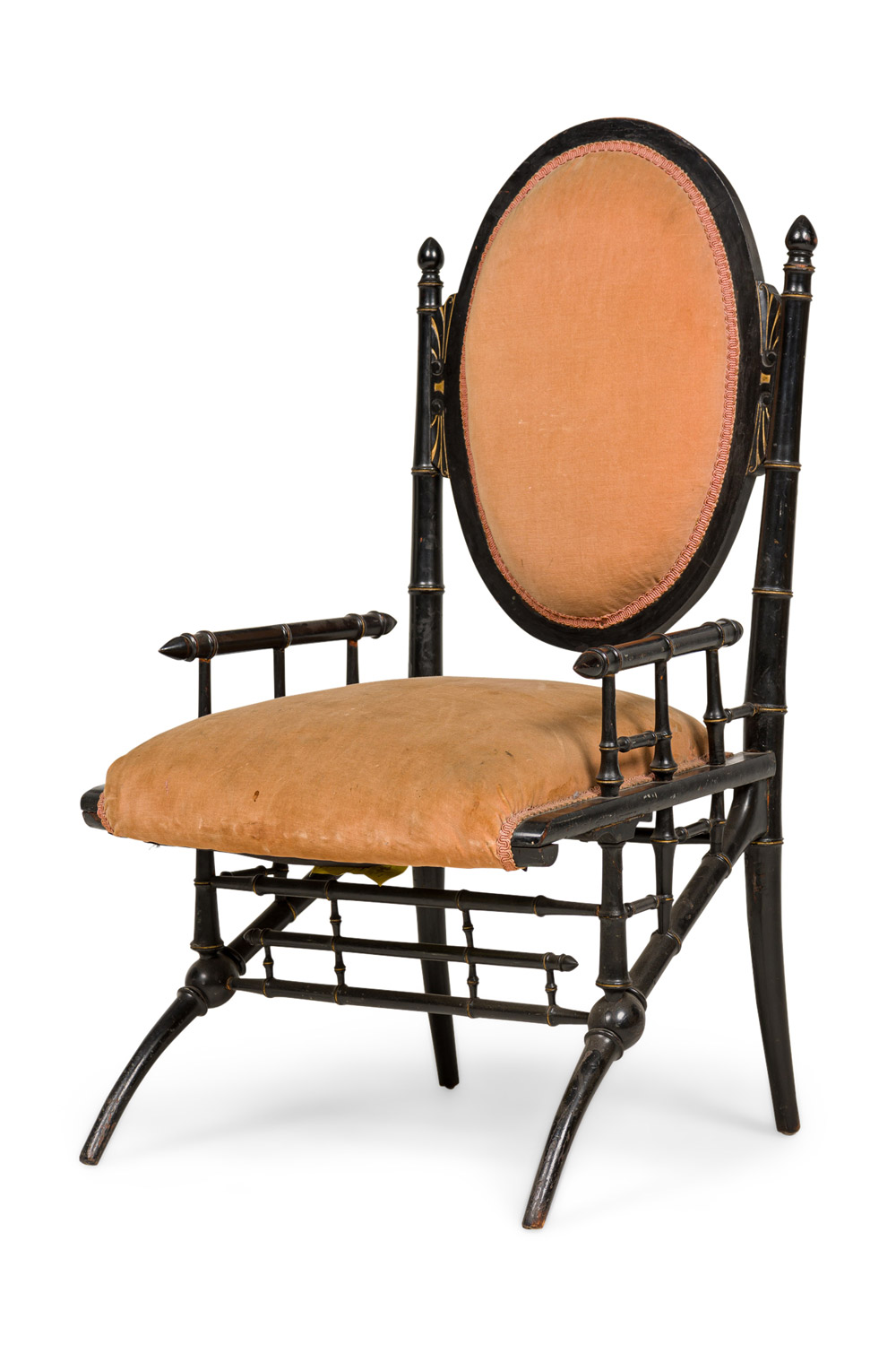 American victorian velvet arm chair 1