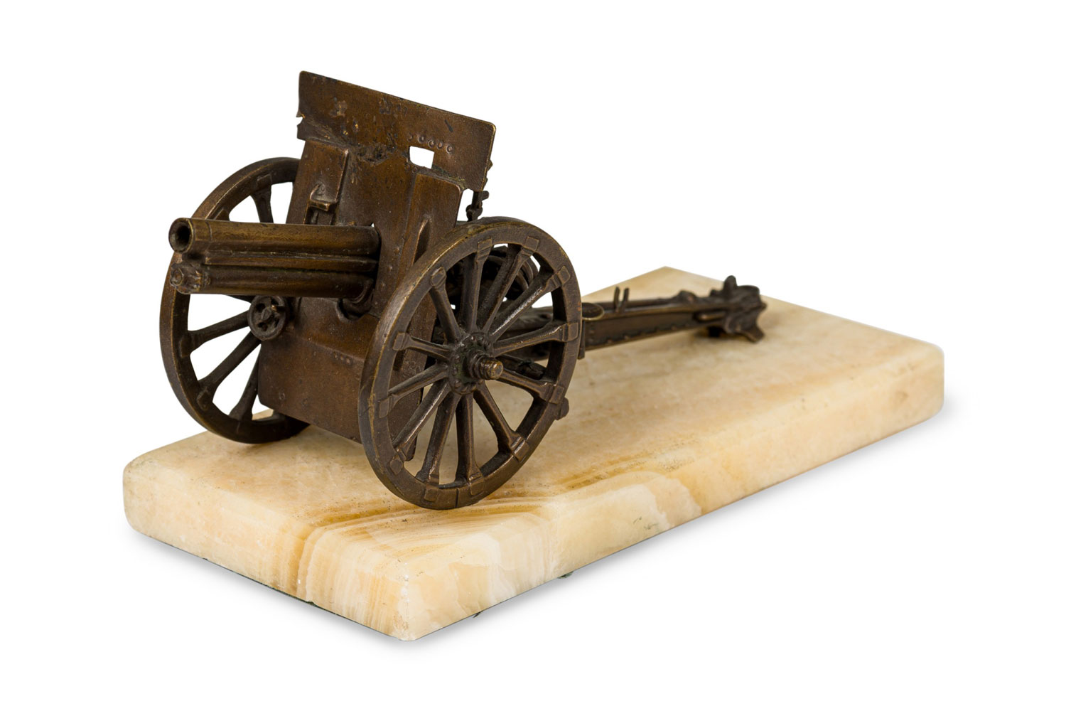 French bronze cannon model