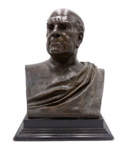 Neo classic bronze toga man bust
