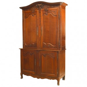 French provincial carved oak cabinet 2