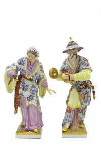 Berlin porcelain asian couple figures