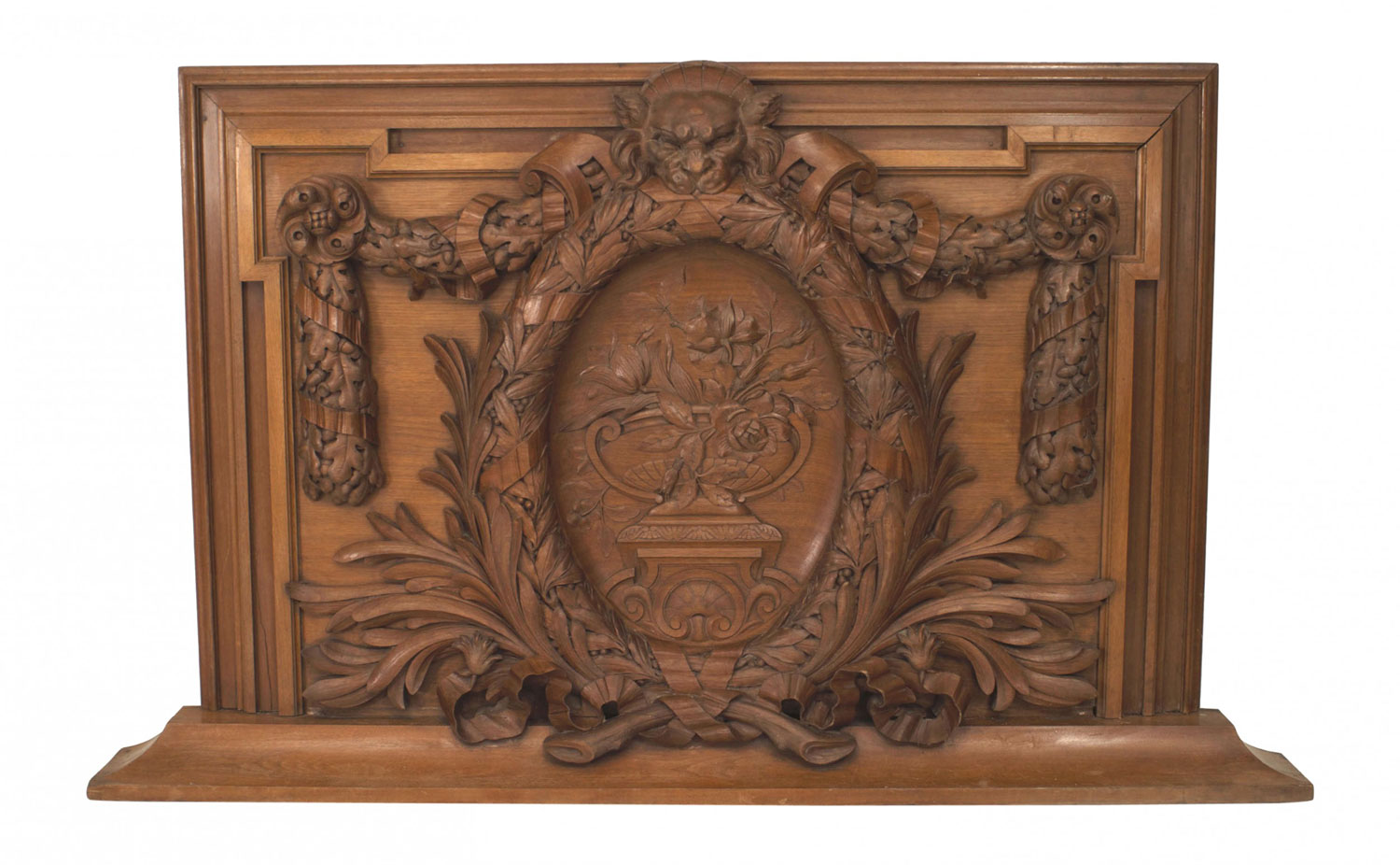 English georgian walnut wreath wall plaques