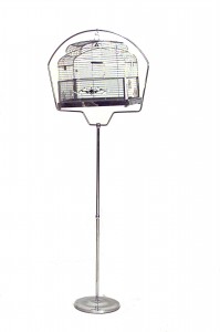 Art deco chrome bird cage