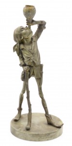 Italian provincial style figural candlestick