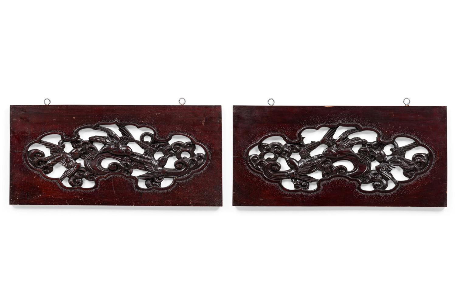 Chinese mahogany wall plaques