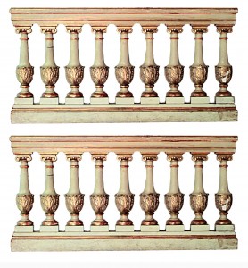 Italian neo classic white and gold railings 1