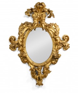 French victorian gilt wood wall mirror