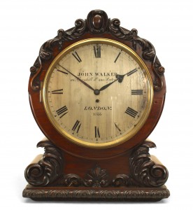 English georgian mahogany mantel clock