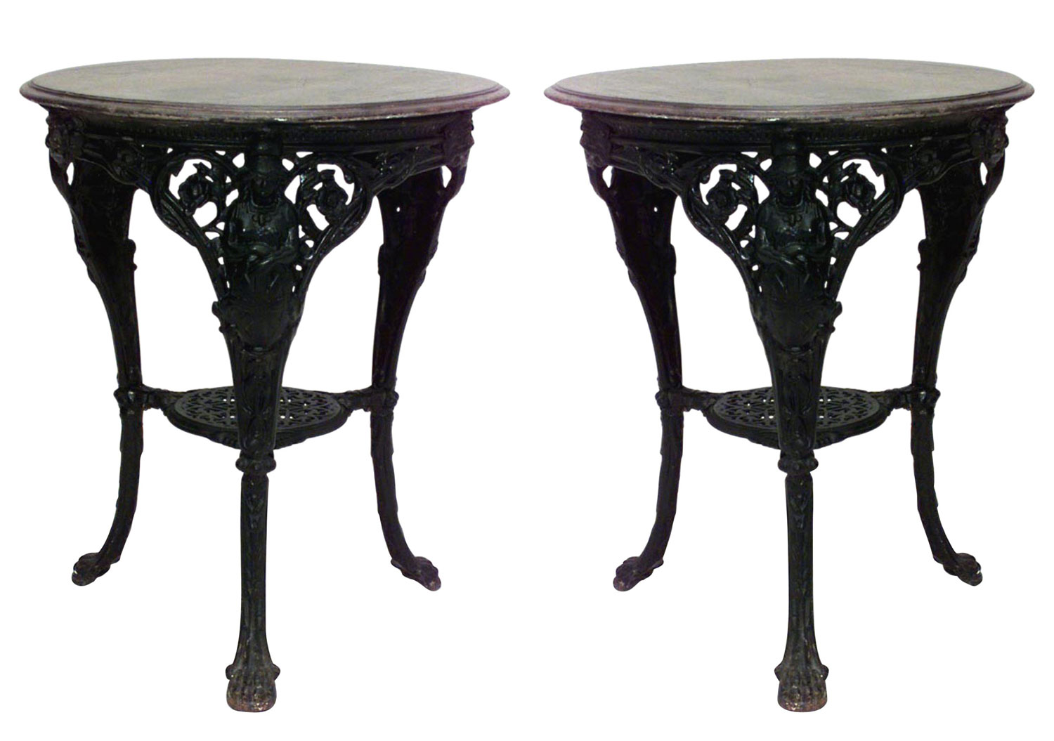 Outdoor english victorian iron pub tables 1