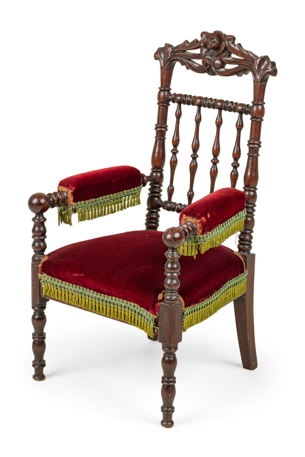 Victorian mahogany child s arm chair
