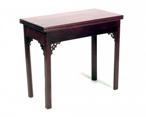 English georgian mahogany flip top console table 1