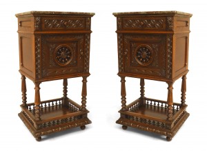 French provincial bedside commode