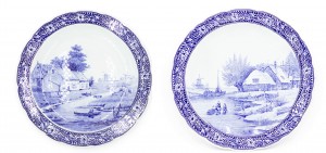 Dutch porcelain landscape charger plate