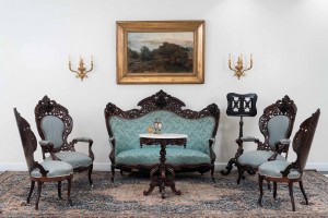 Set american victorian rosewood living room set