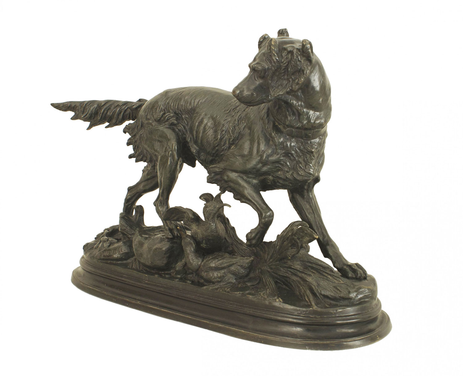 Delabrierre french victorian bronze dog
