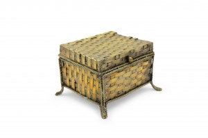 English victorian Style woven brass box 1