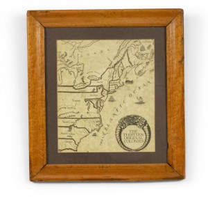 American maple print of 13 colonies