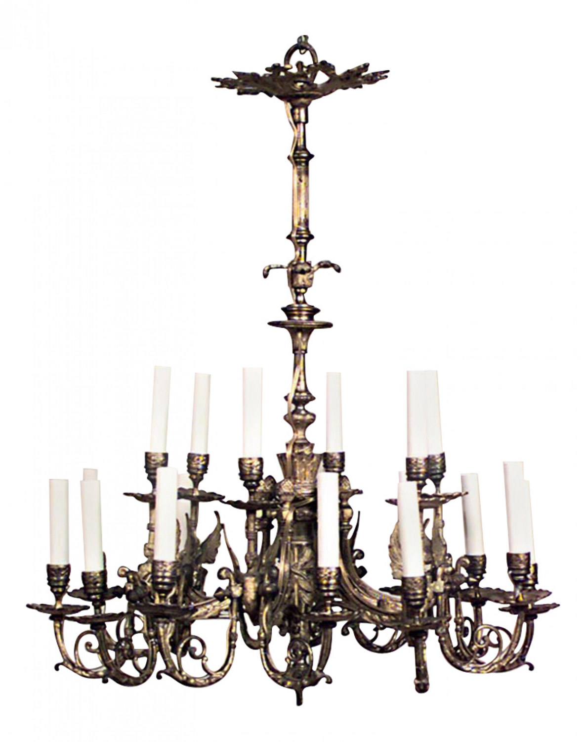 French empire style bronze dore chandelier