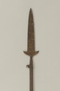 English Renaissance Style Wood and Iron Spear