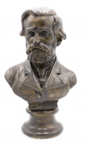 French victorian plaster man bust 1