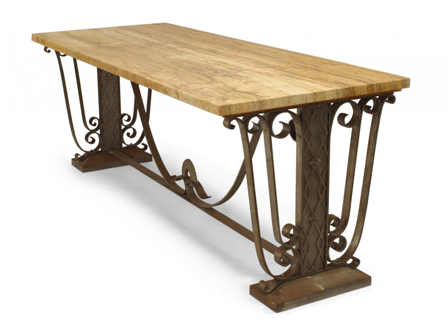 French art deco marble top center table