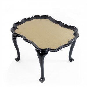 English victorian scalloped gold glass coffee table 1