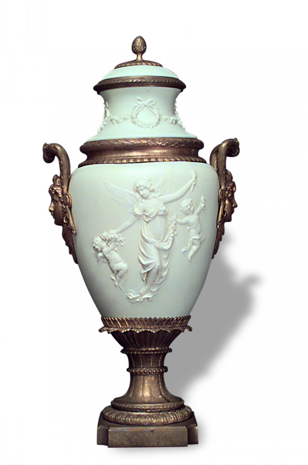 French louis xvi style ormolu and porcelain vase