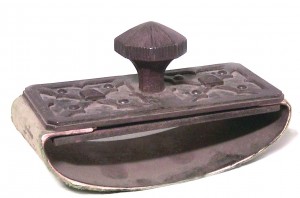 French gothic revival iron roll blotter