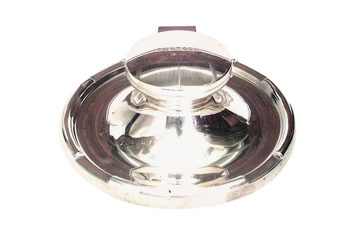 English art moderne silver inkwell