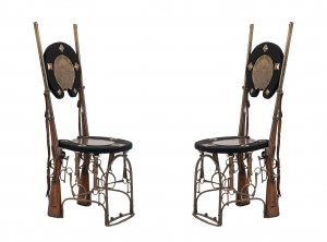 English victorian horseshoe side chairs
