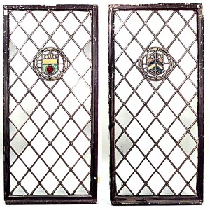 English renaissance leaded glass windows