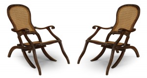 English anglo indian walnut arm chairs 1