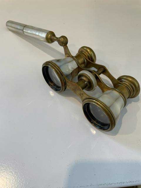 French victorian brass opera glasses