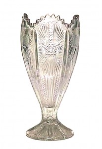 English victorian cut crystal vase 3