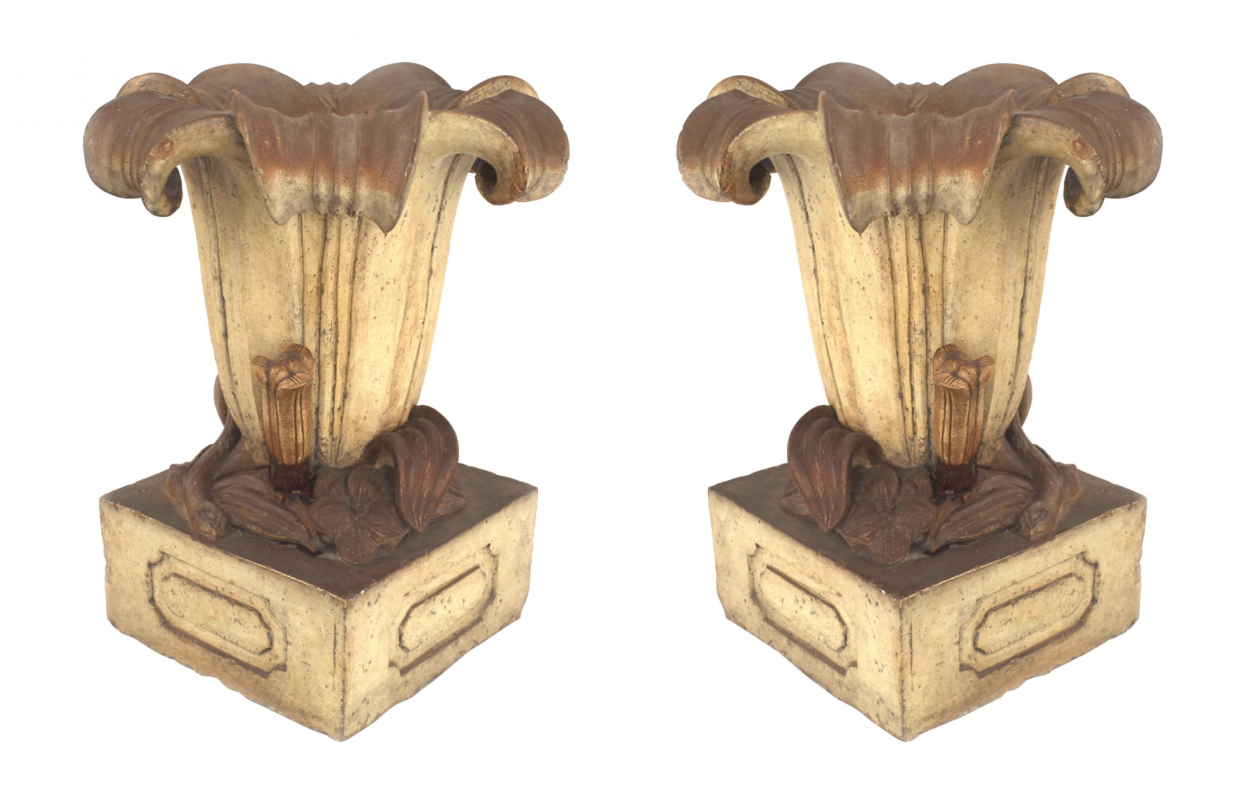 Outdoor english victorian terra cotta urns