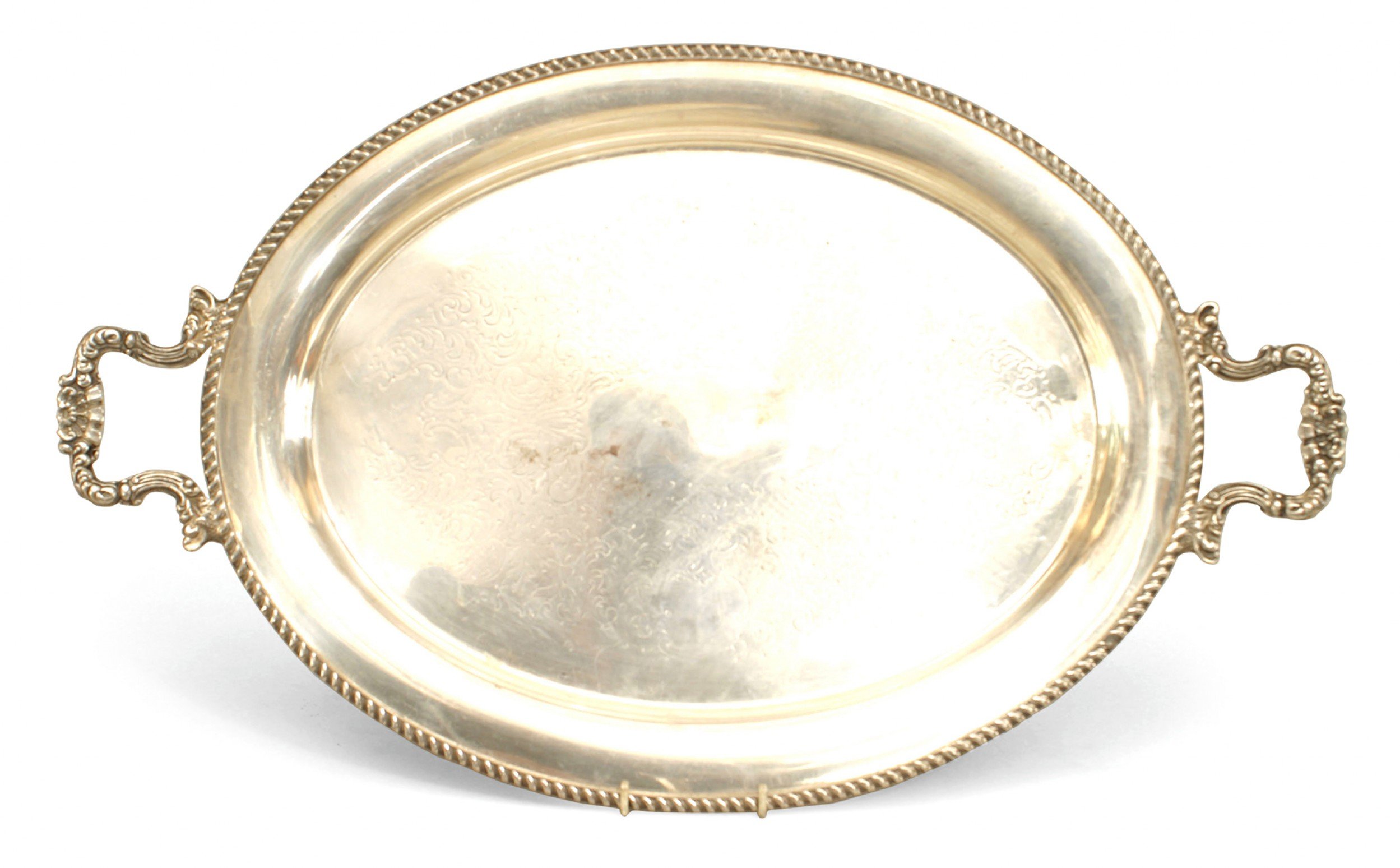 English victorian silver plate tray 1