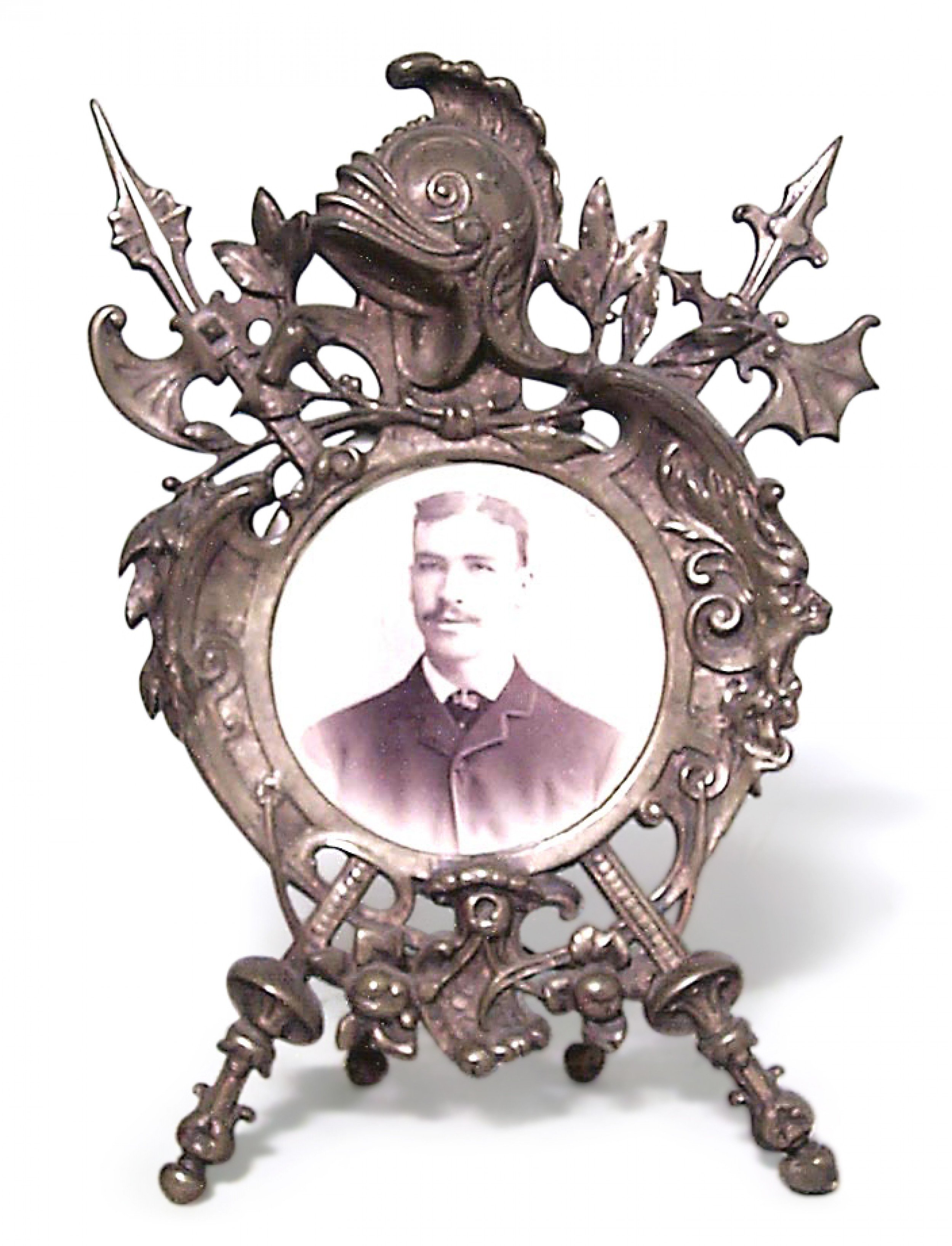 English victorian bronze military picture frame