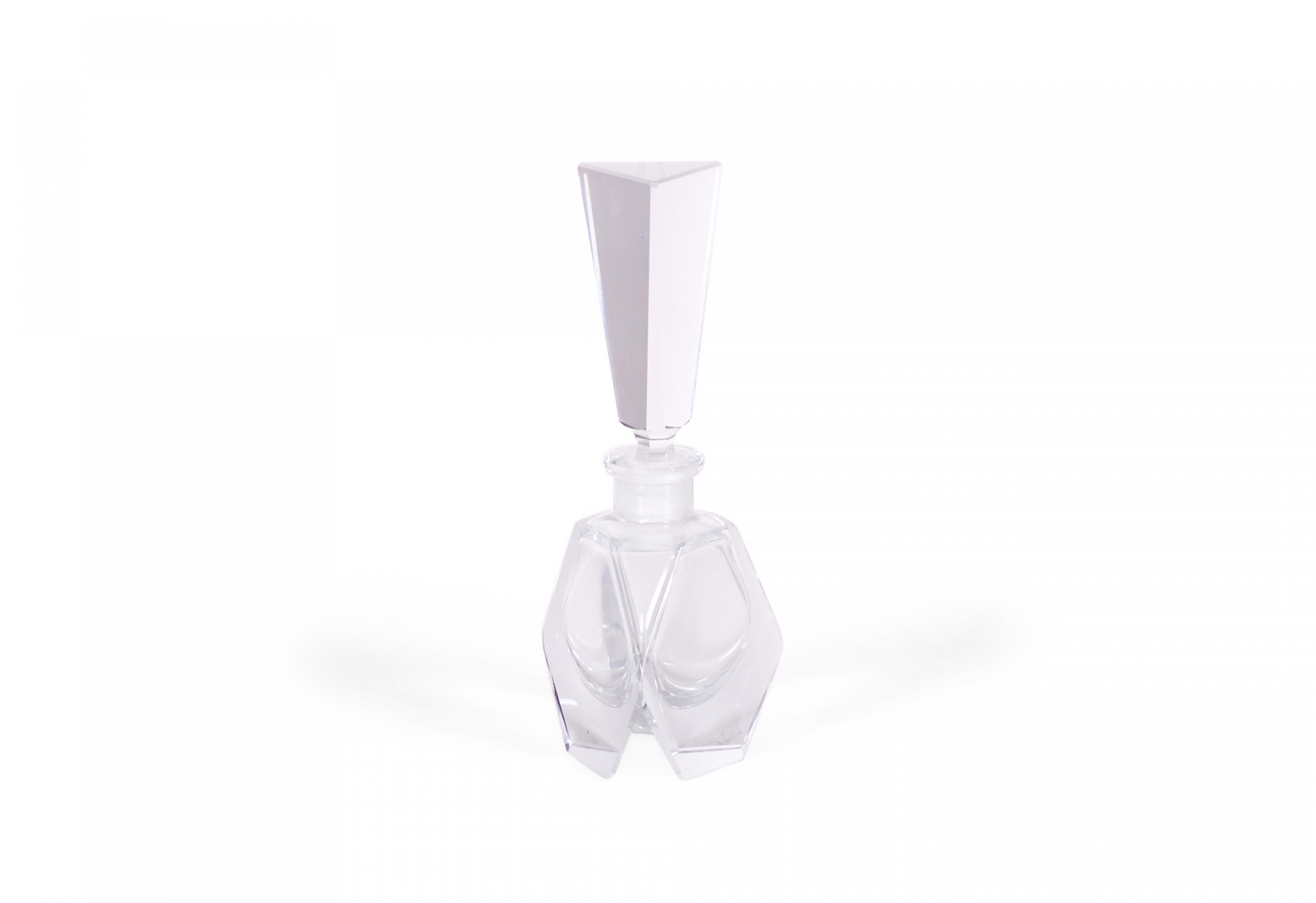 French art deco crystal perfume bottle 1