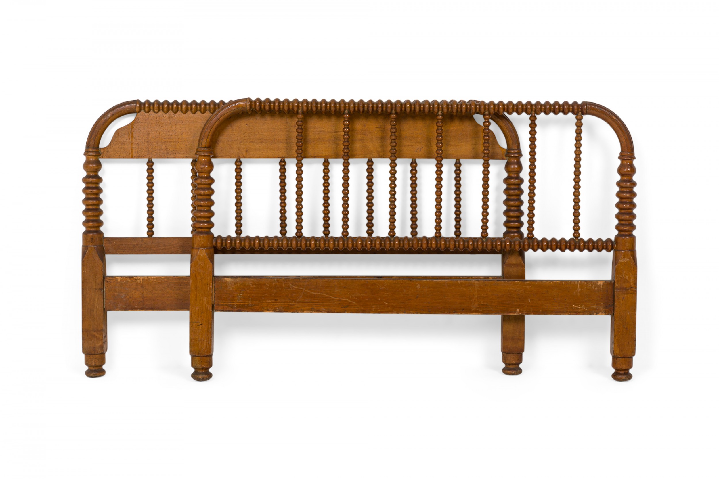 American victorian style walnut twin bed 2