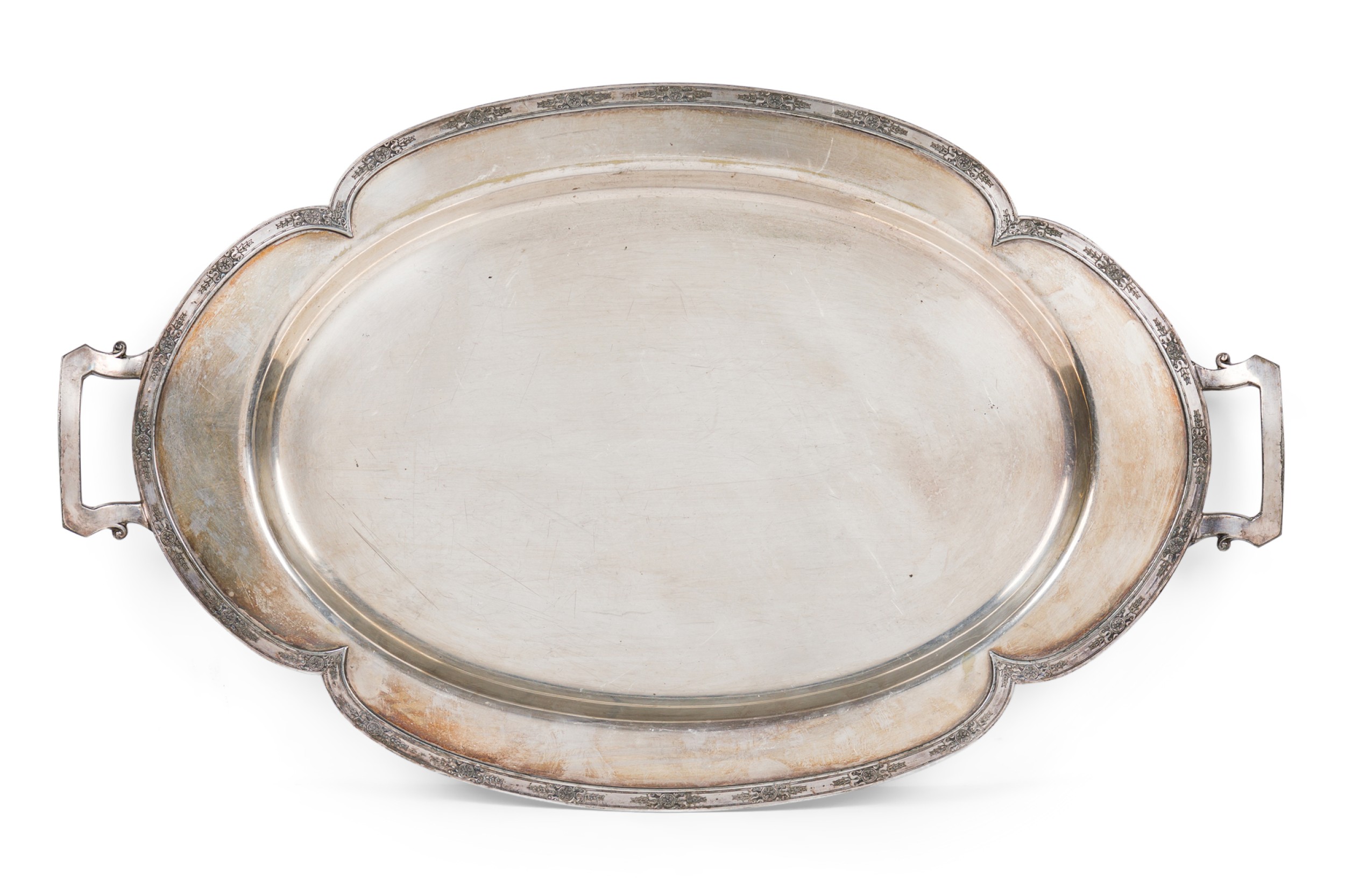 English victorian silver plate tray 3