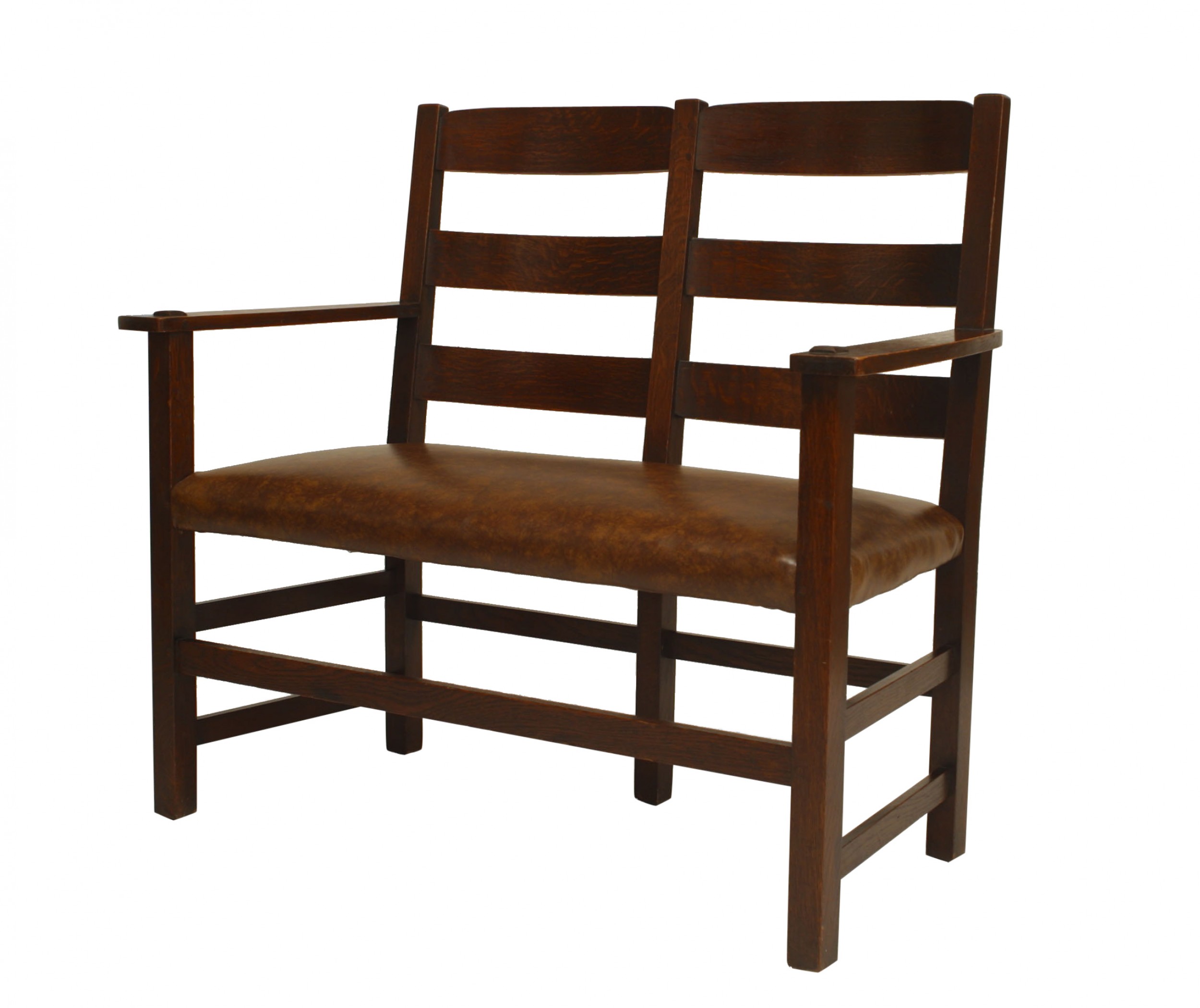 American mission brown leather seat