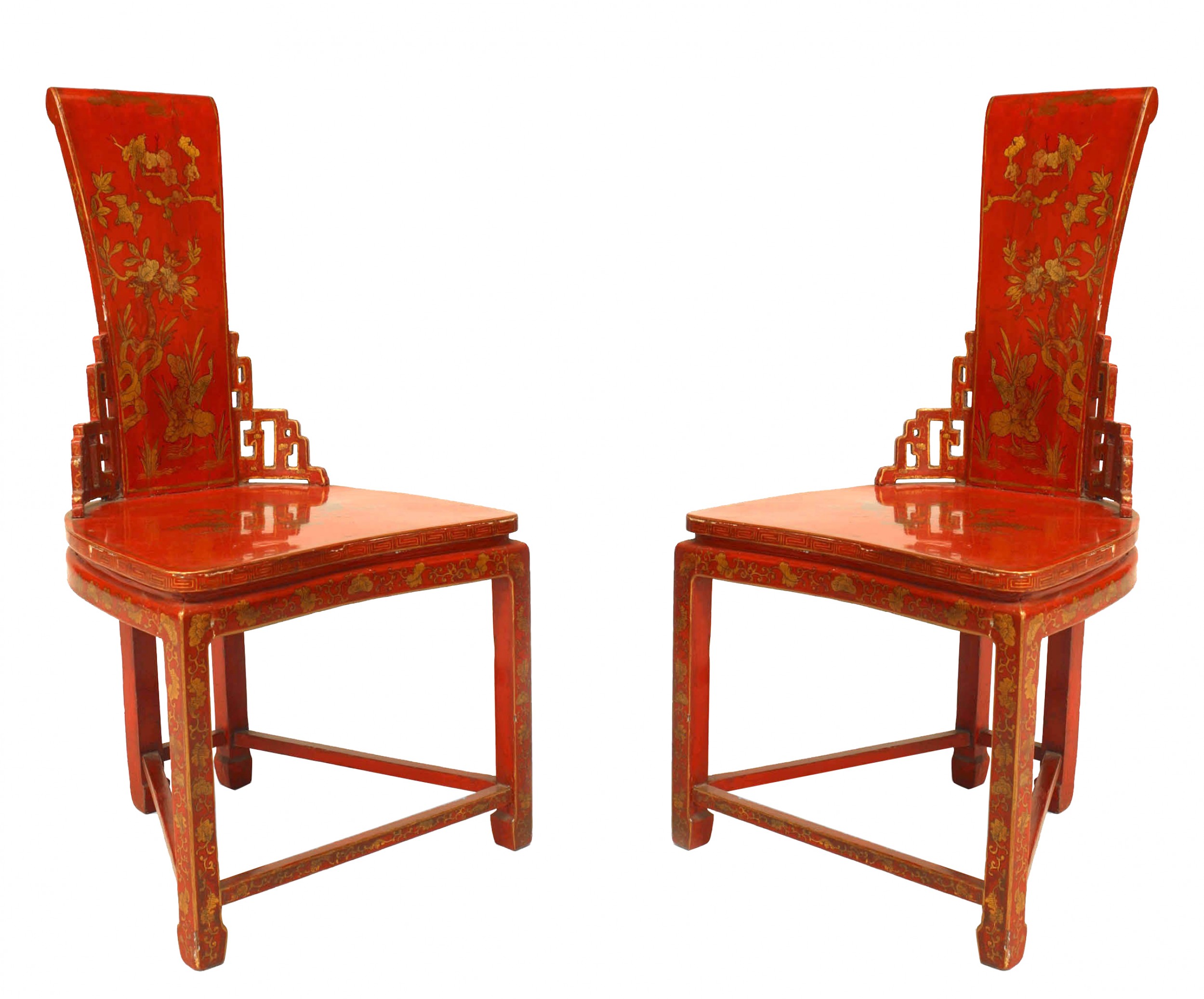 Seating chair set asian chinese lacquer 050151 1b
