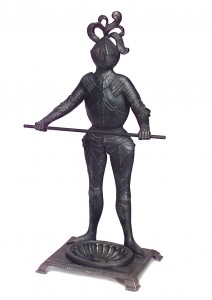 Renaissance iron knight umbrella stand