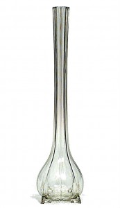 Italian mid century crystal long neck vase