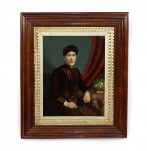 American victorian lady in brown portrait